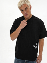 Print T-Shirt Cotton Boxy Fit - ink
