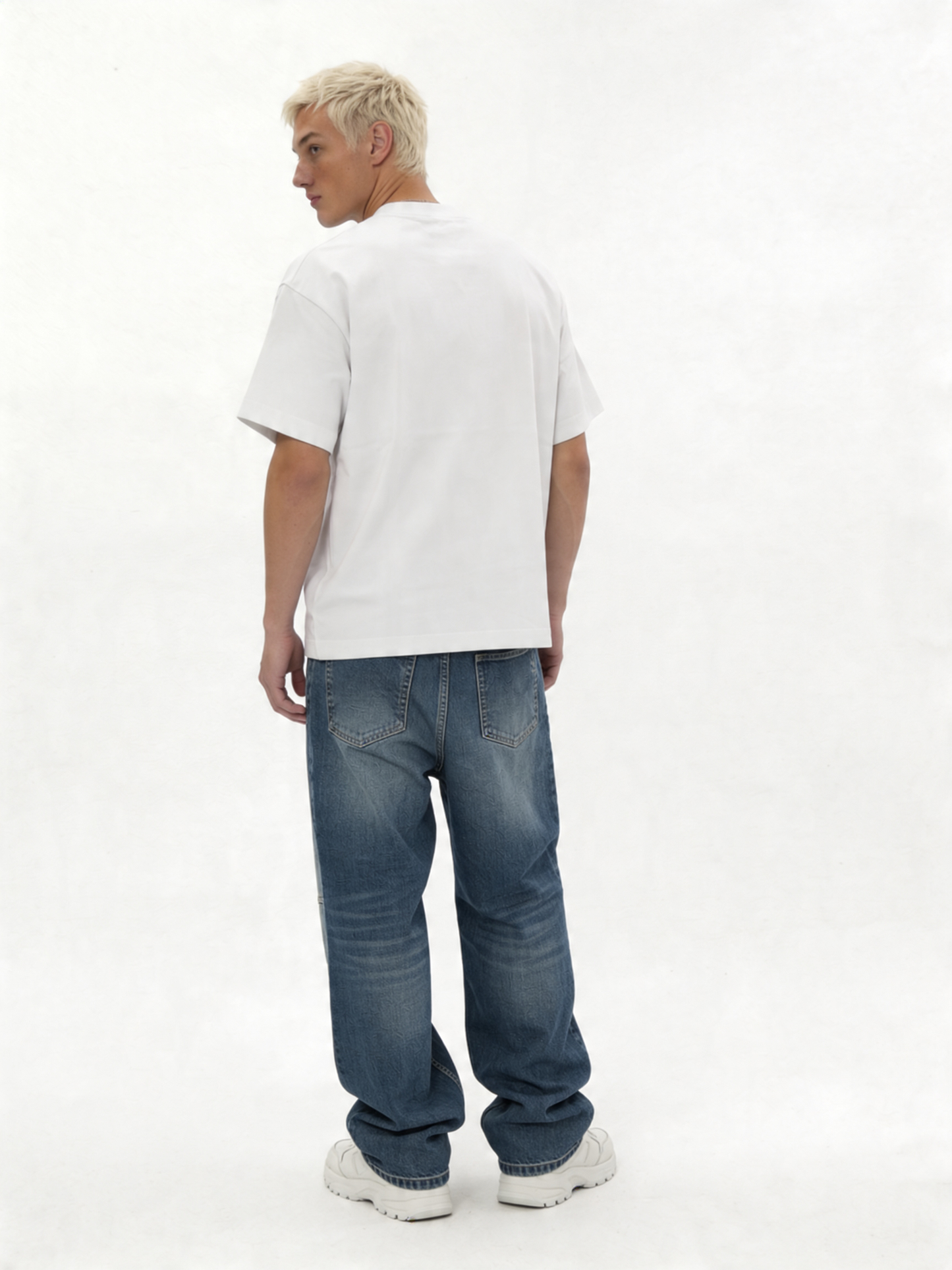 Graphic Front Print T-Shirt Cotton Boxy Fit - ink