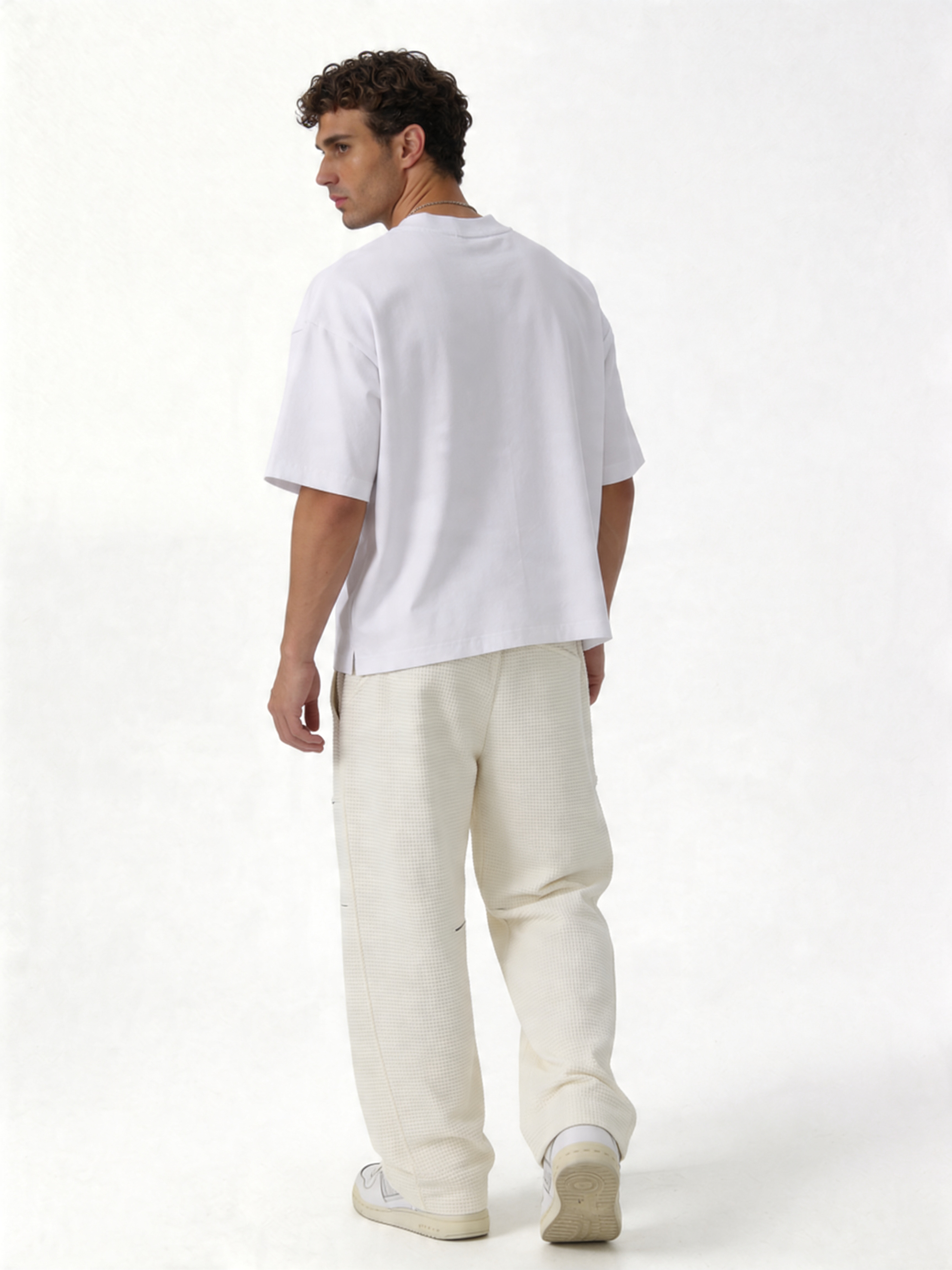 Panelled Drawstring Pants Knit Relaxed Fit - ink