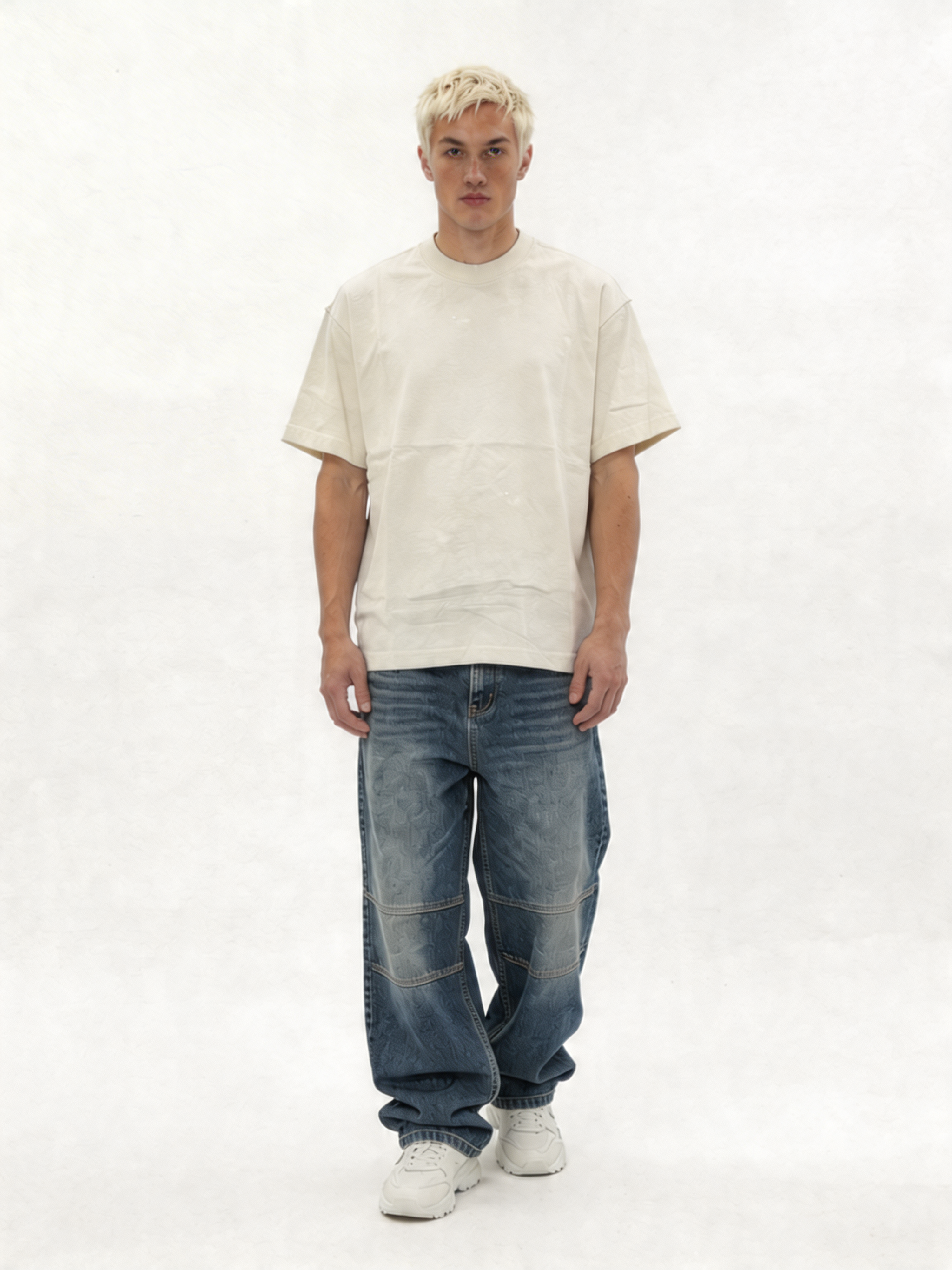 Washed T-Shirt Knit Relaxed Fit - jex