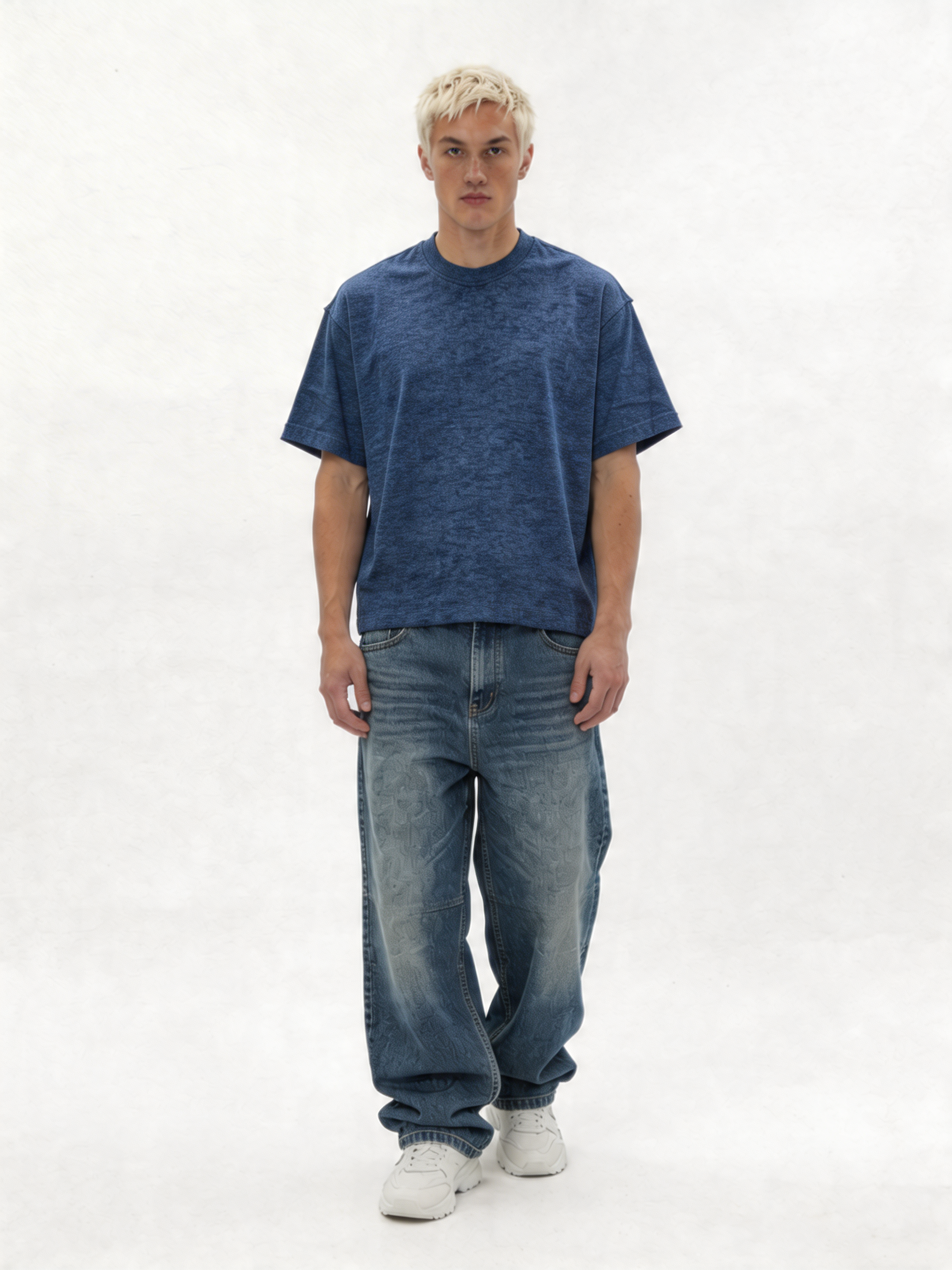Washed T-Shirt Knit Relaxed Fit - jex