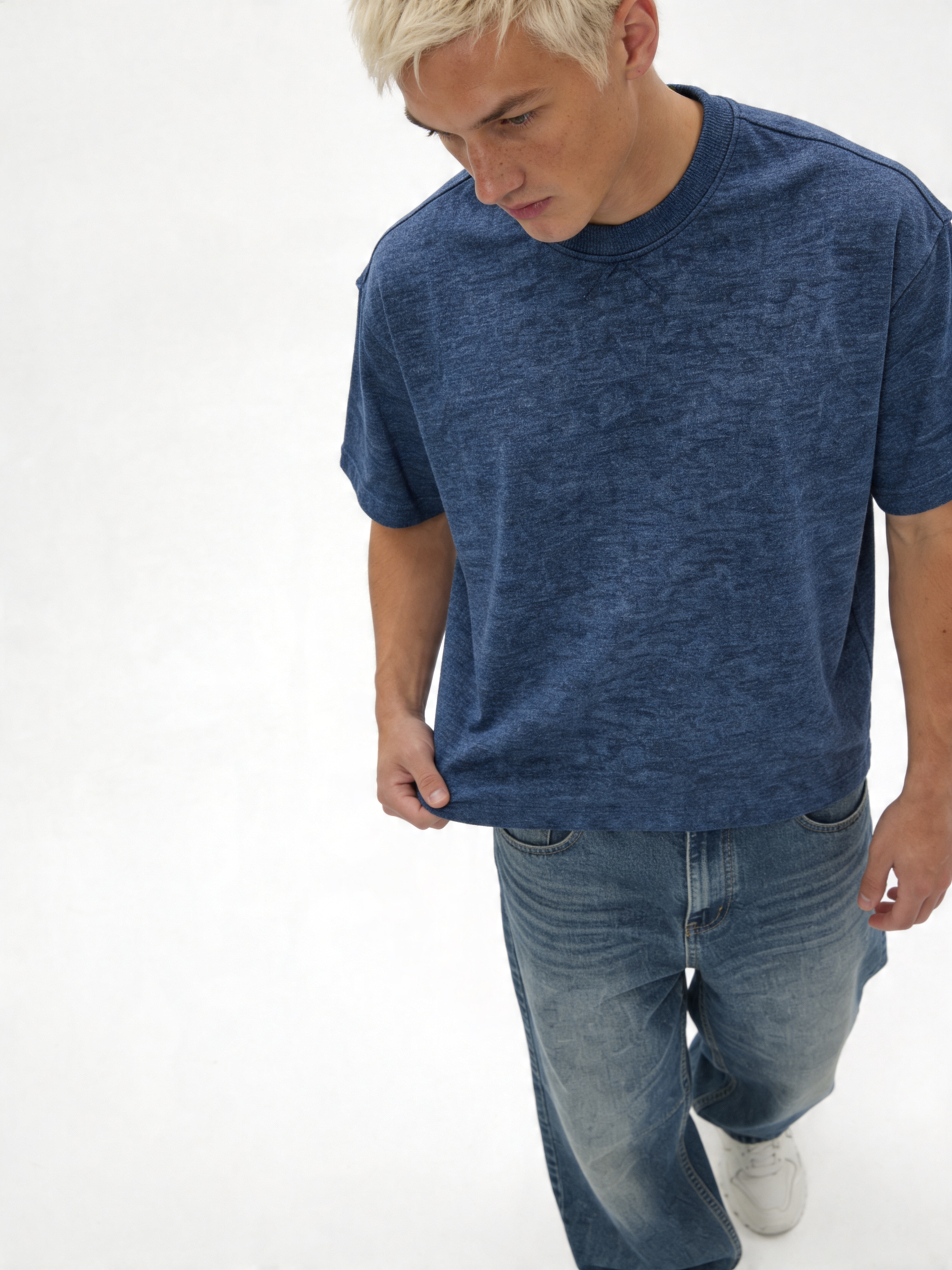 Washed T-Shirt Knit Relaxed Fit - jex