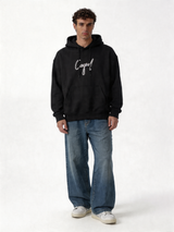 Print Graphic Hoodie Cotton Blend Oversized Fit - Cozed