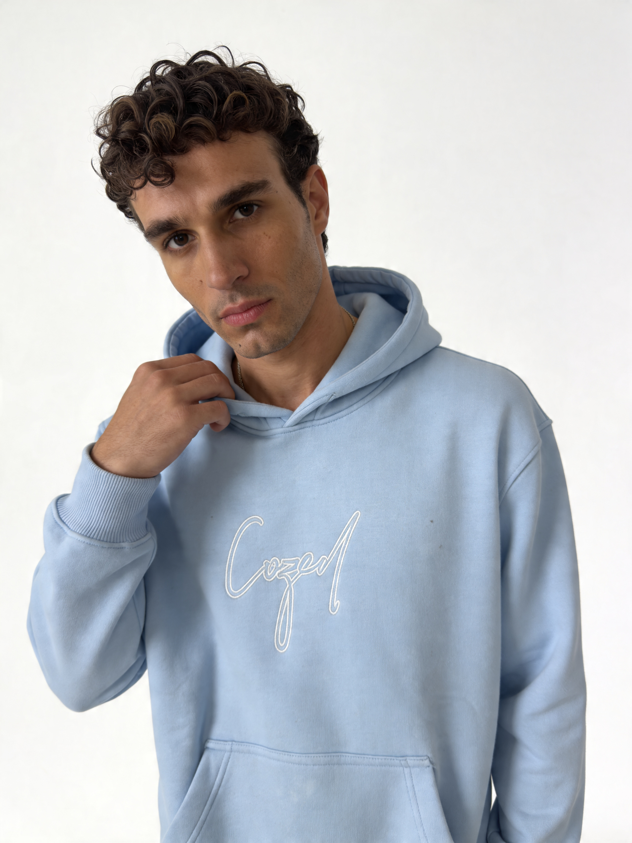 Print Graphic Hoodie Cotton Blend Oversized Fit - Cozed