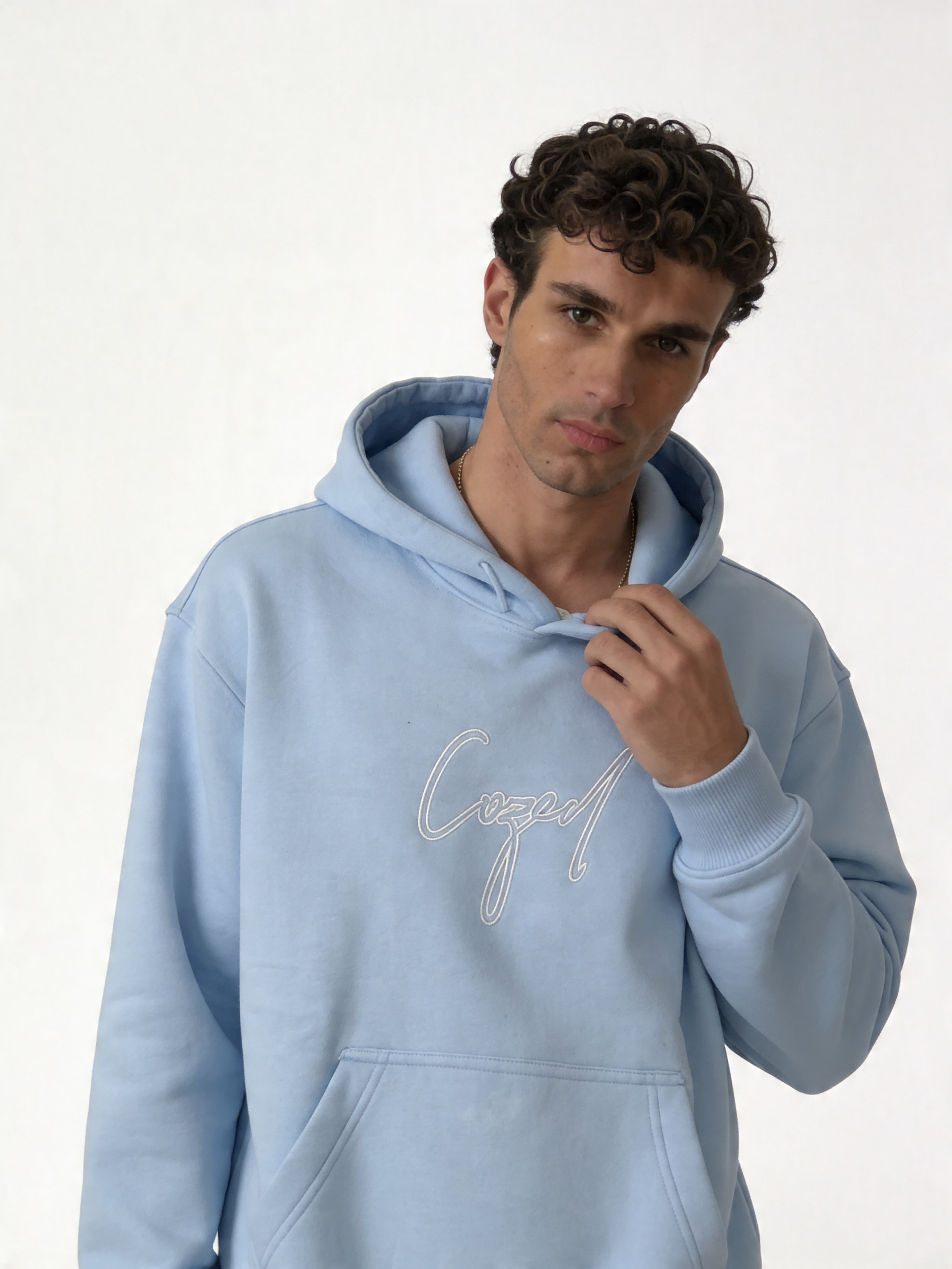 Print Graphic Hoodie Cotton Blend Oversized Fit - Cozed