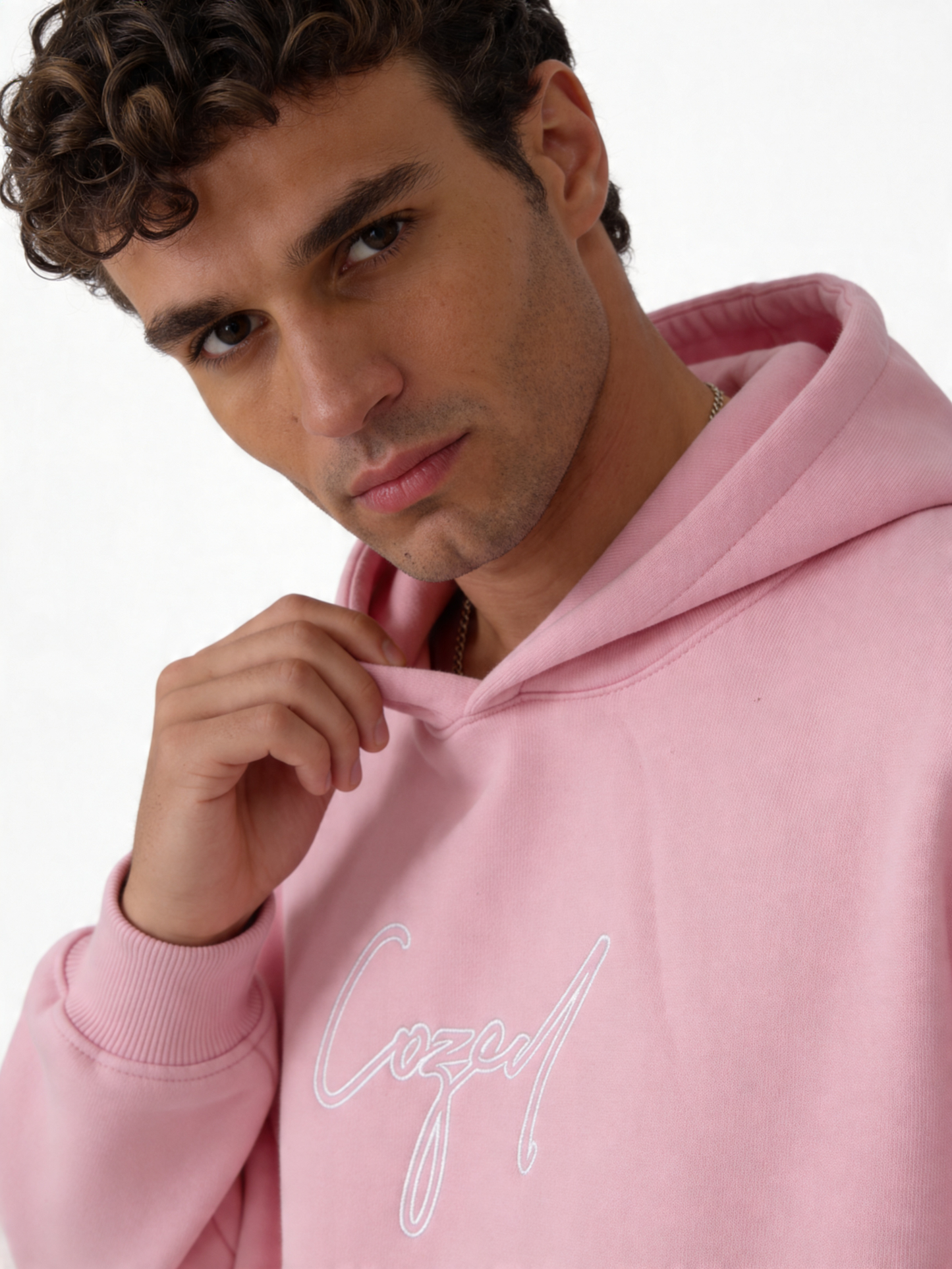 Print Graphic Hoodie Cotton Blend Oversized Fit - Cozed