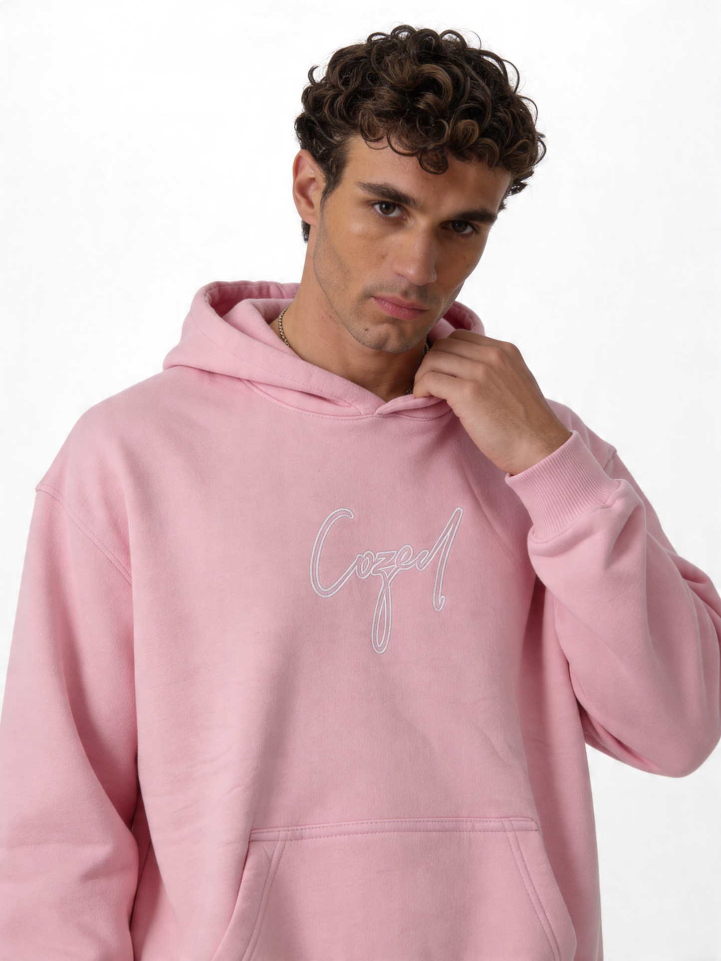 Print Graphic Hoodie Cotton Blend Oversized Fit - Cozed