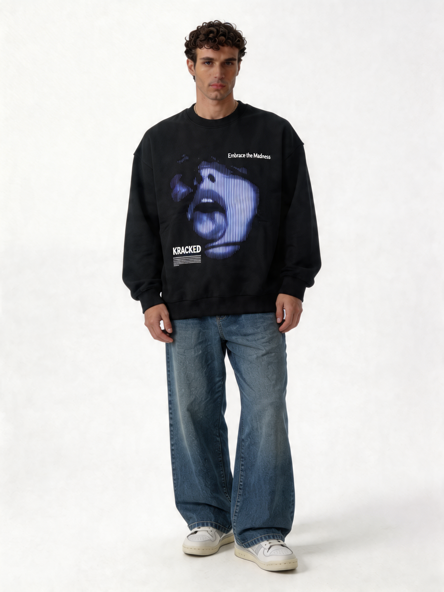 Graphic Sweatshirt Cotton Oversized Fit - Kracked