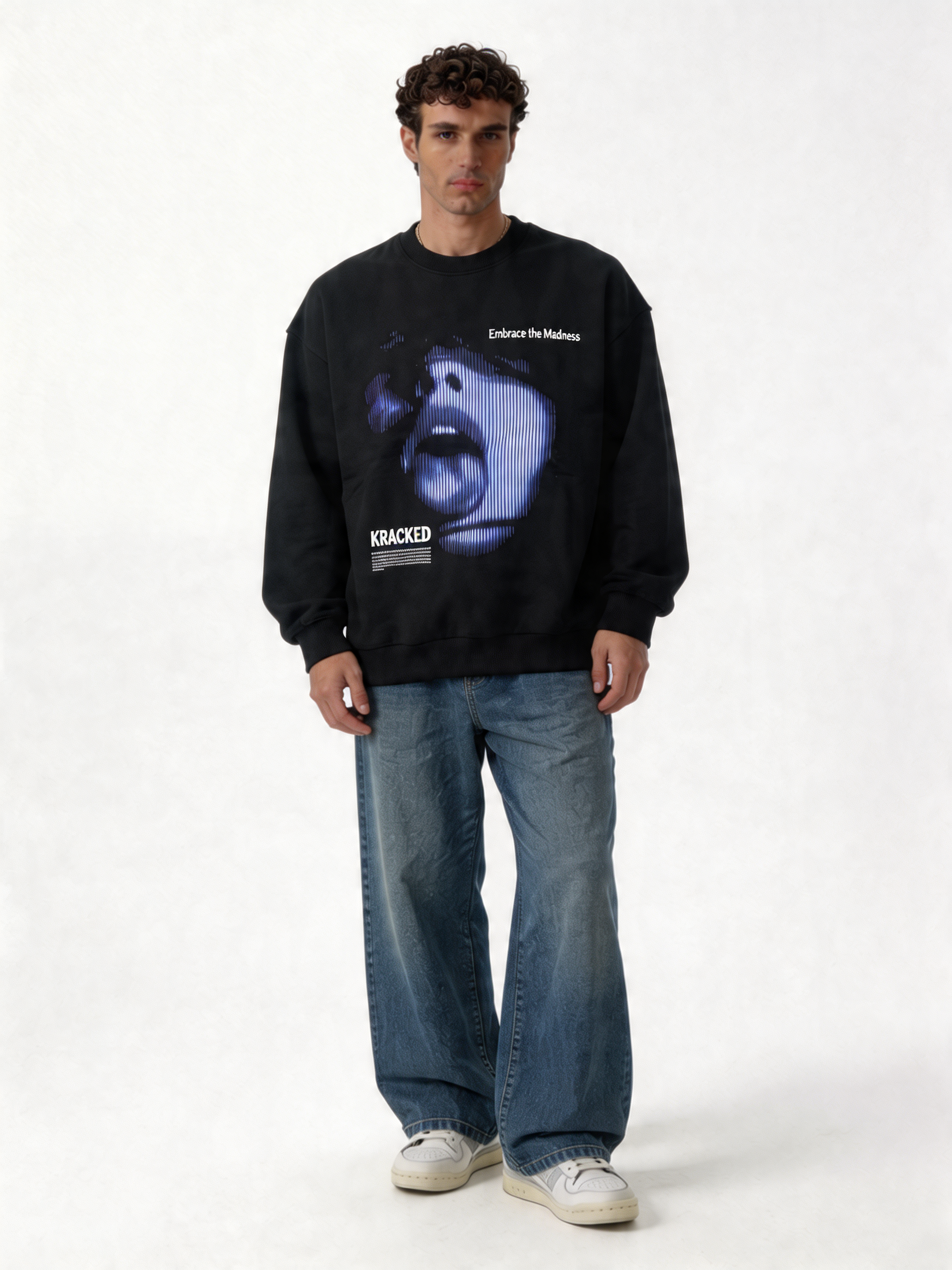 Graphic Sweatshirt Cotton Oversized Fit - Kracked