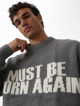 Print Sweater Knit Oversized Fit - kracked