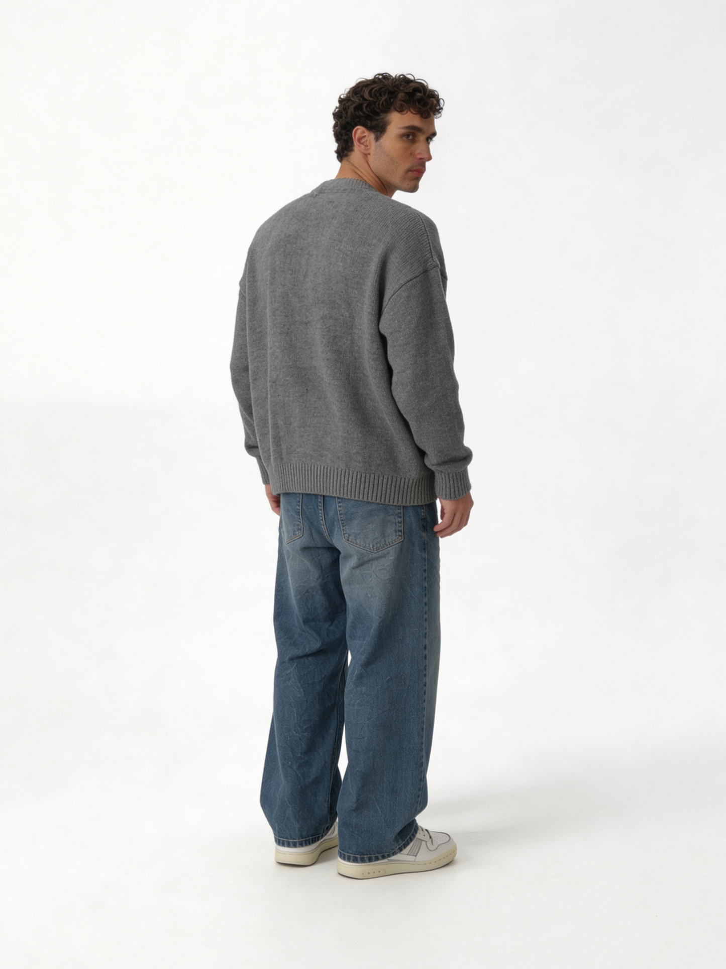 Print Sweater Knit Oversized Fit - kracked
