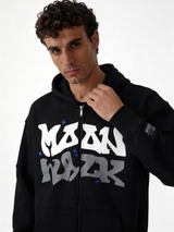 Graffiti Graphic Hoodie Cotton Relaxed Fit - moonwalk