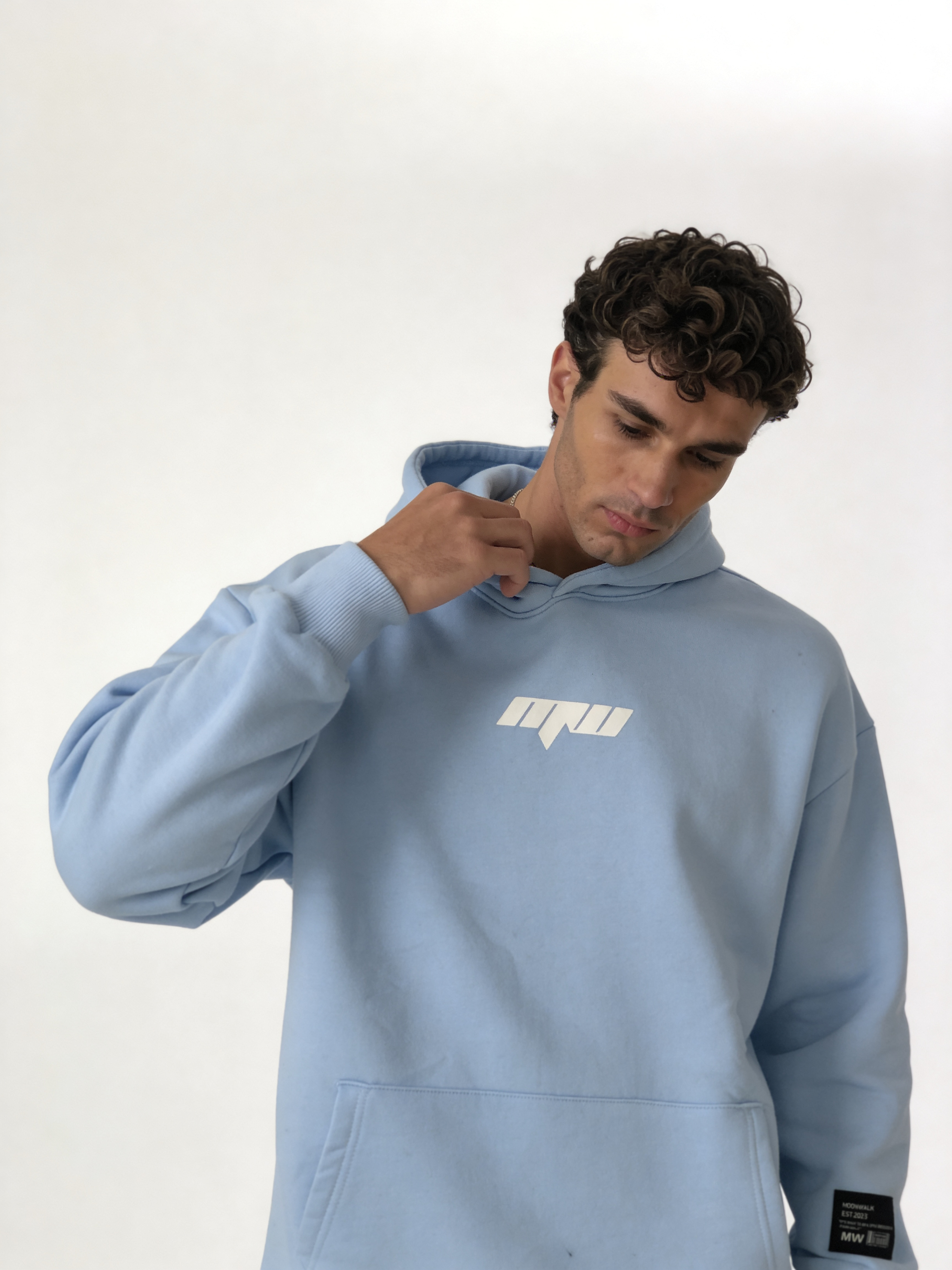 Logo Graphic Hoodie Cotton Oversized Fit - moonwalk