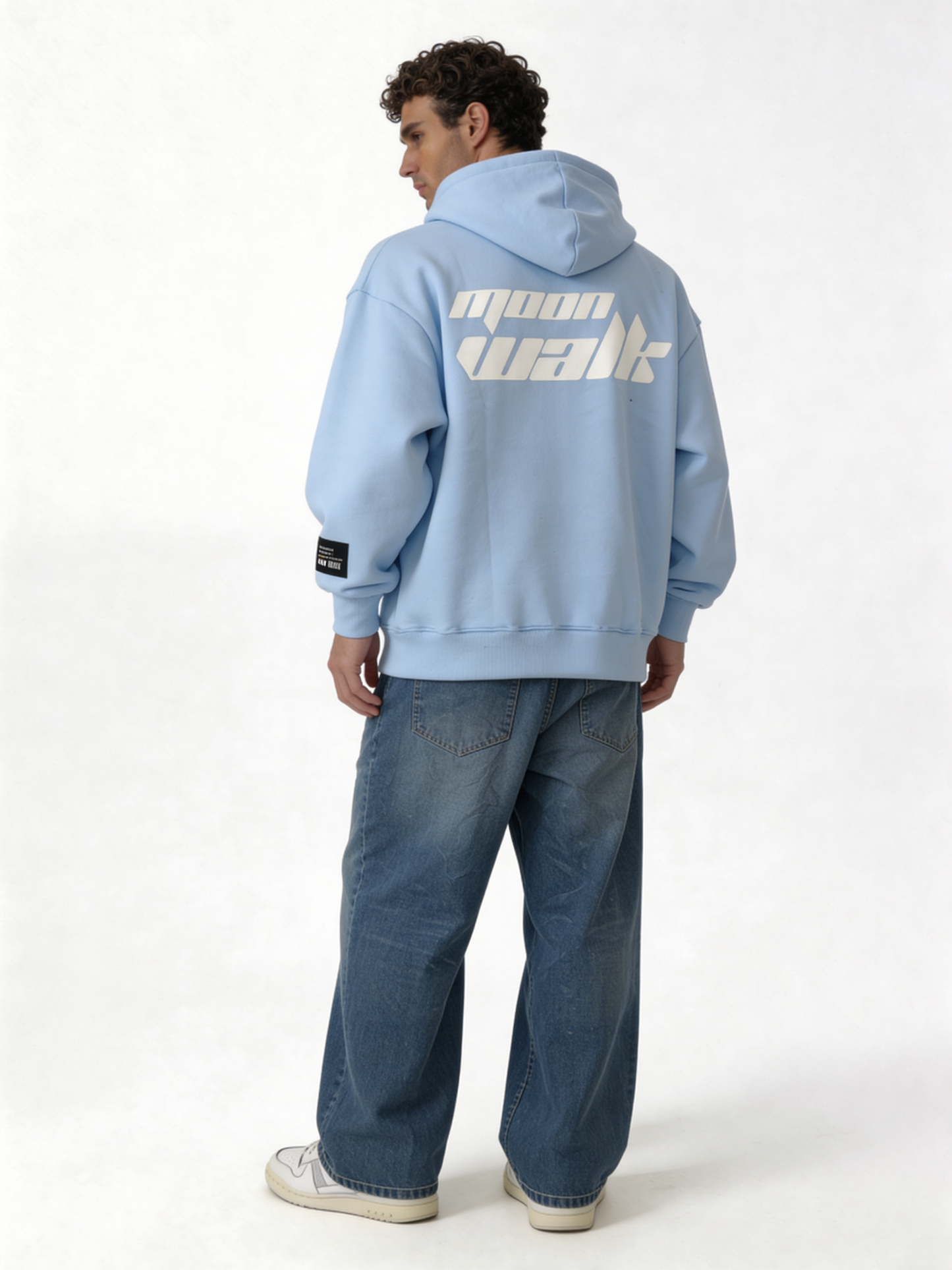 Logo Graphic Hoodie Cotton Oversized Fit - moonwalk