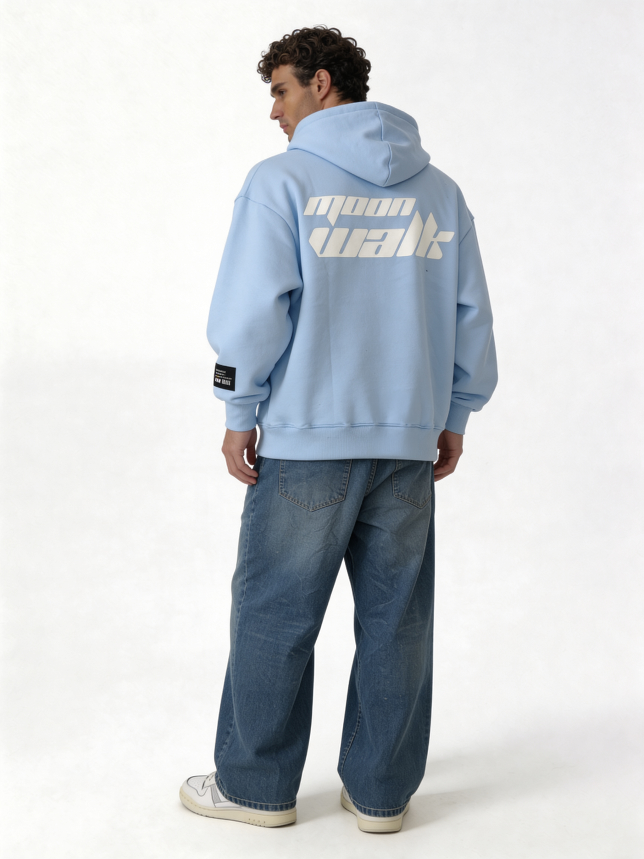 Logo Graphic Hoodie Cotton Oversized Fit - moonwalk