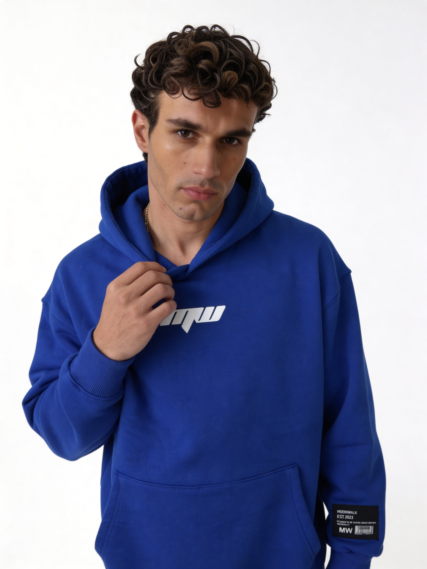 Logo Graphic Hoodie Cotton Oversized Fit - moonwalk