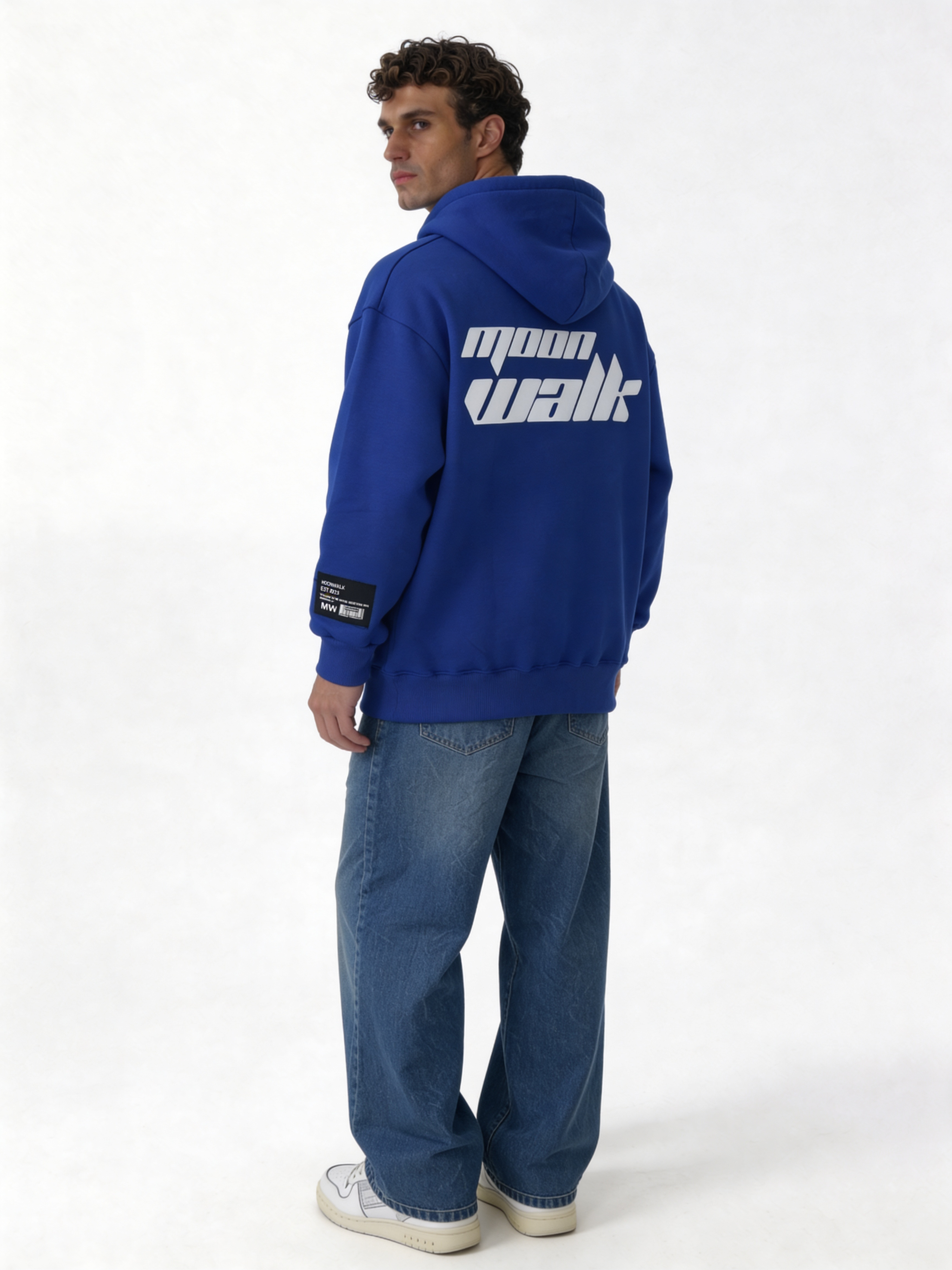 Logo Graphic Hoodie Cotton Oversized Fit - moonwalk