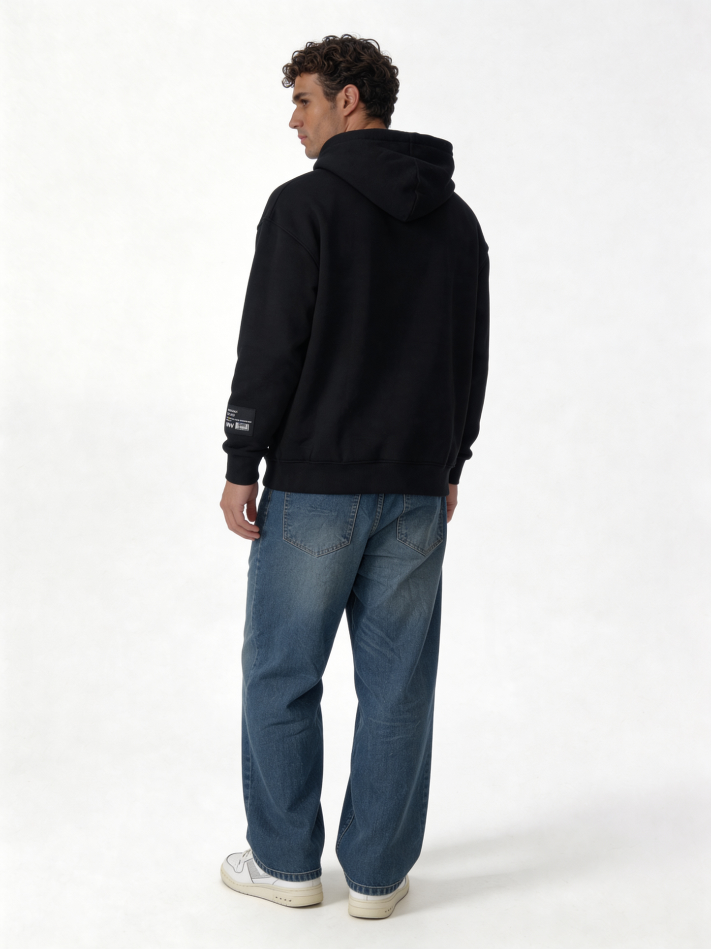 Embroidered Logo Hoodie Cotton Oversized Fit - moonwalk