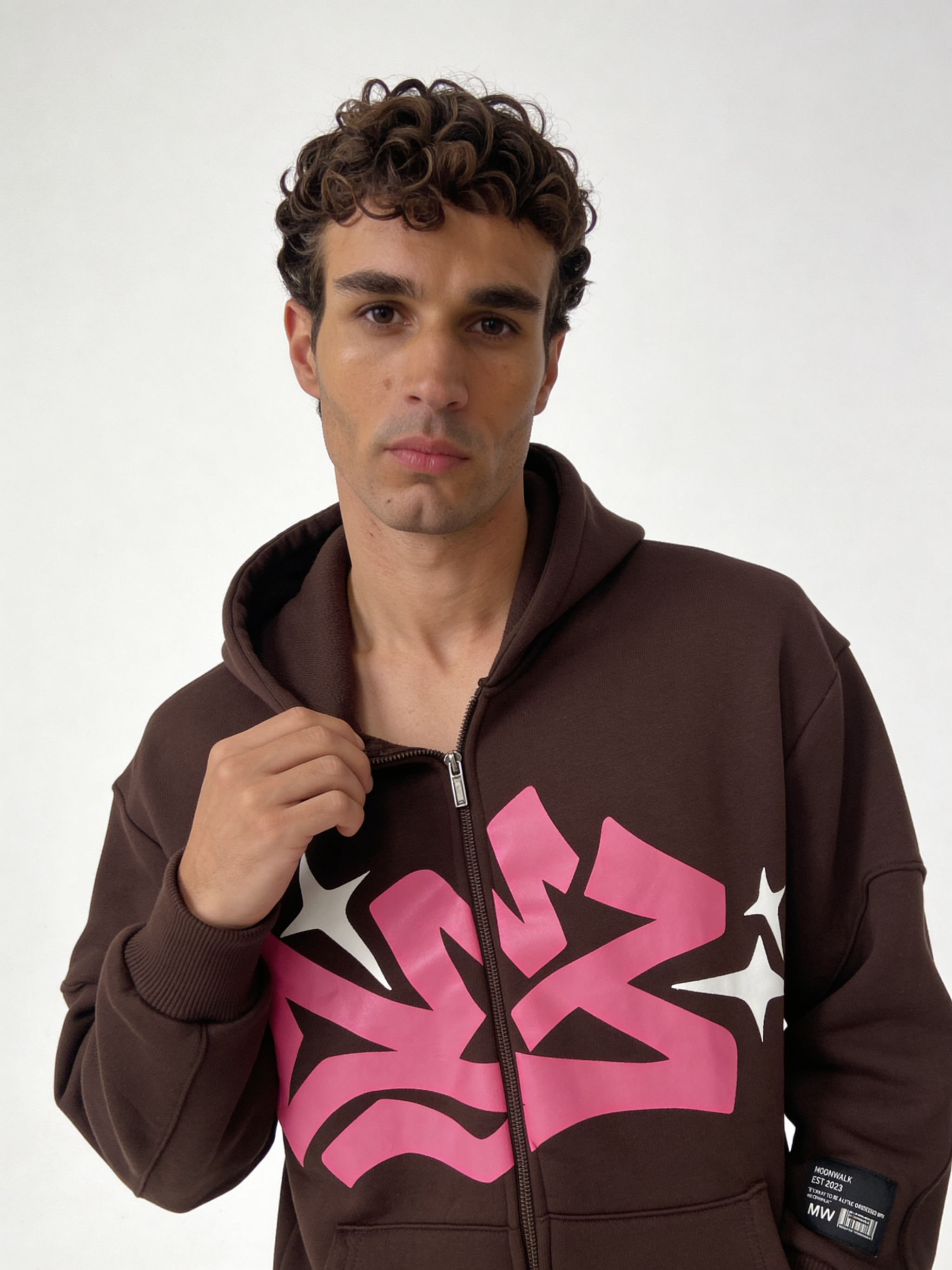 Star Graphic Hoodie Cotton Oversized Fit - moowalk
