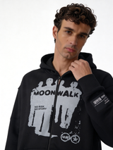 Graphic Silhouette Hoodie Cotton Oversized Fit - moonwalk