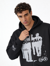 Graphic Silhouette Hoodie Cotton Oversized Fit - moonwalk