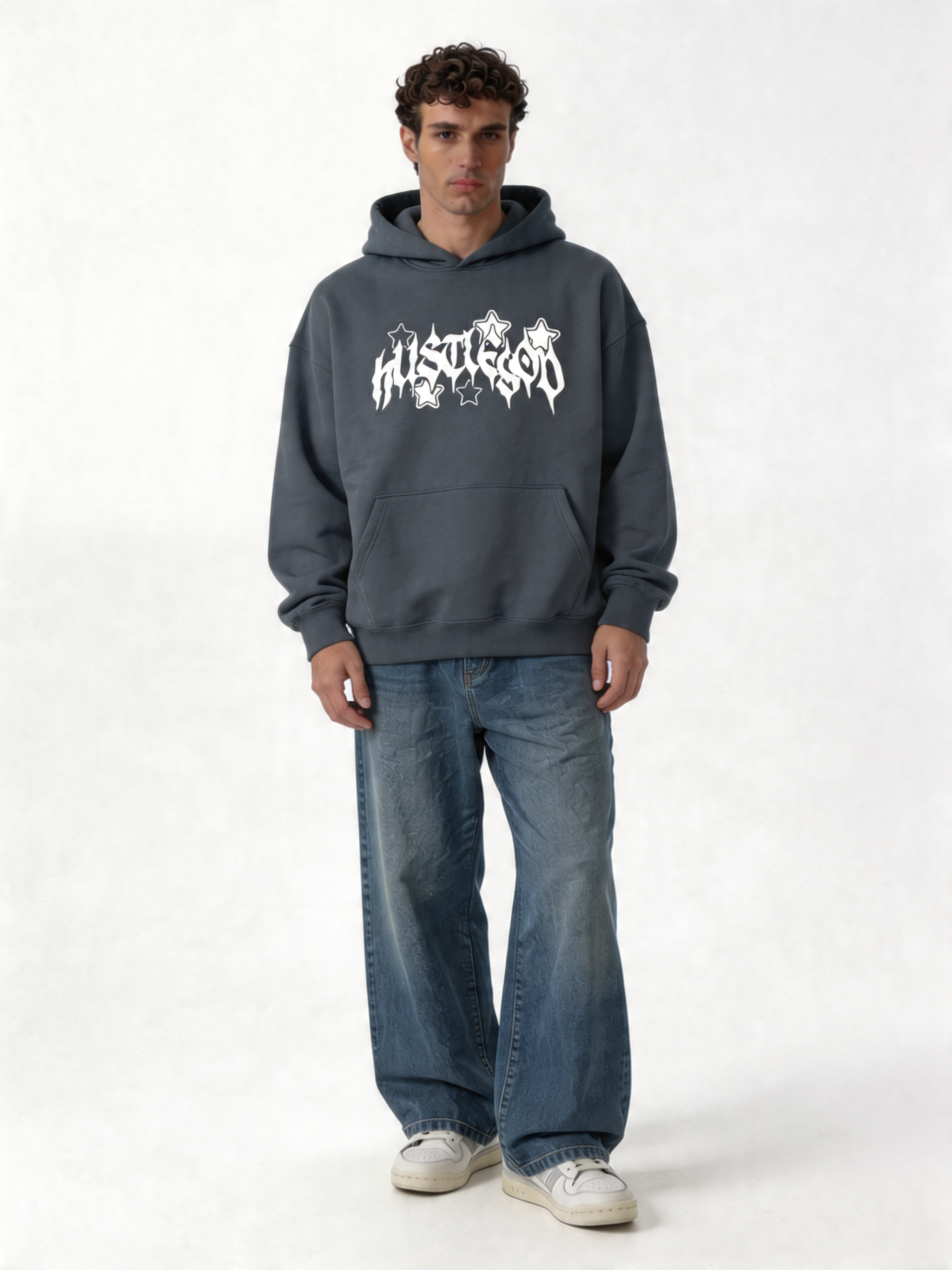 Star Graphic Hoodie Cotton Oversized Fit - pulp