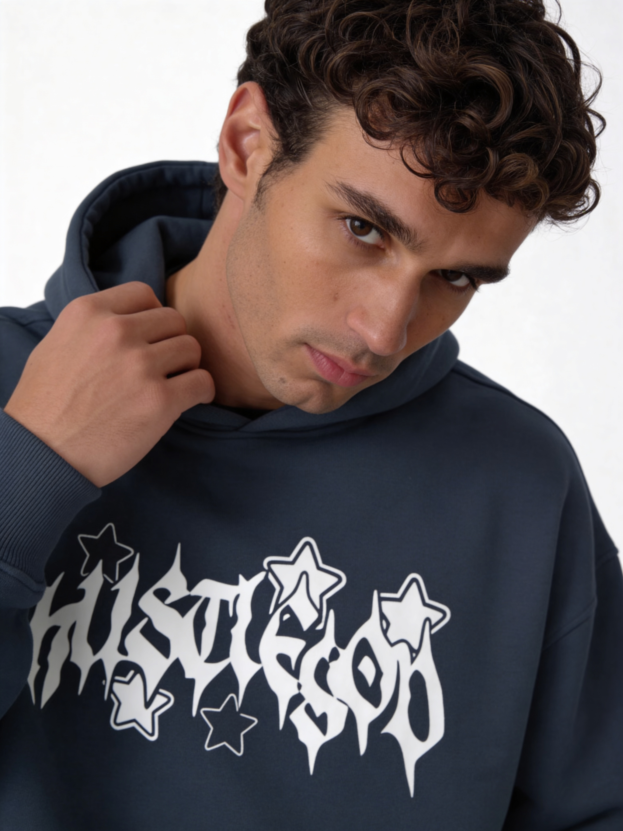 Star Graphic Hoodie Cotton Oversized Fit - pulp