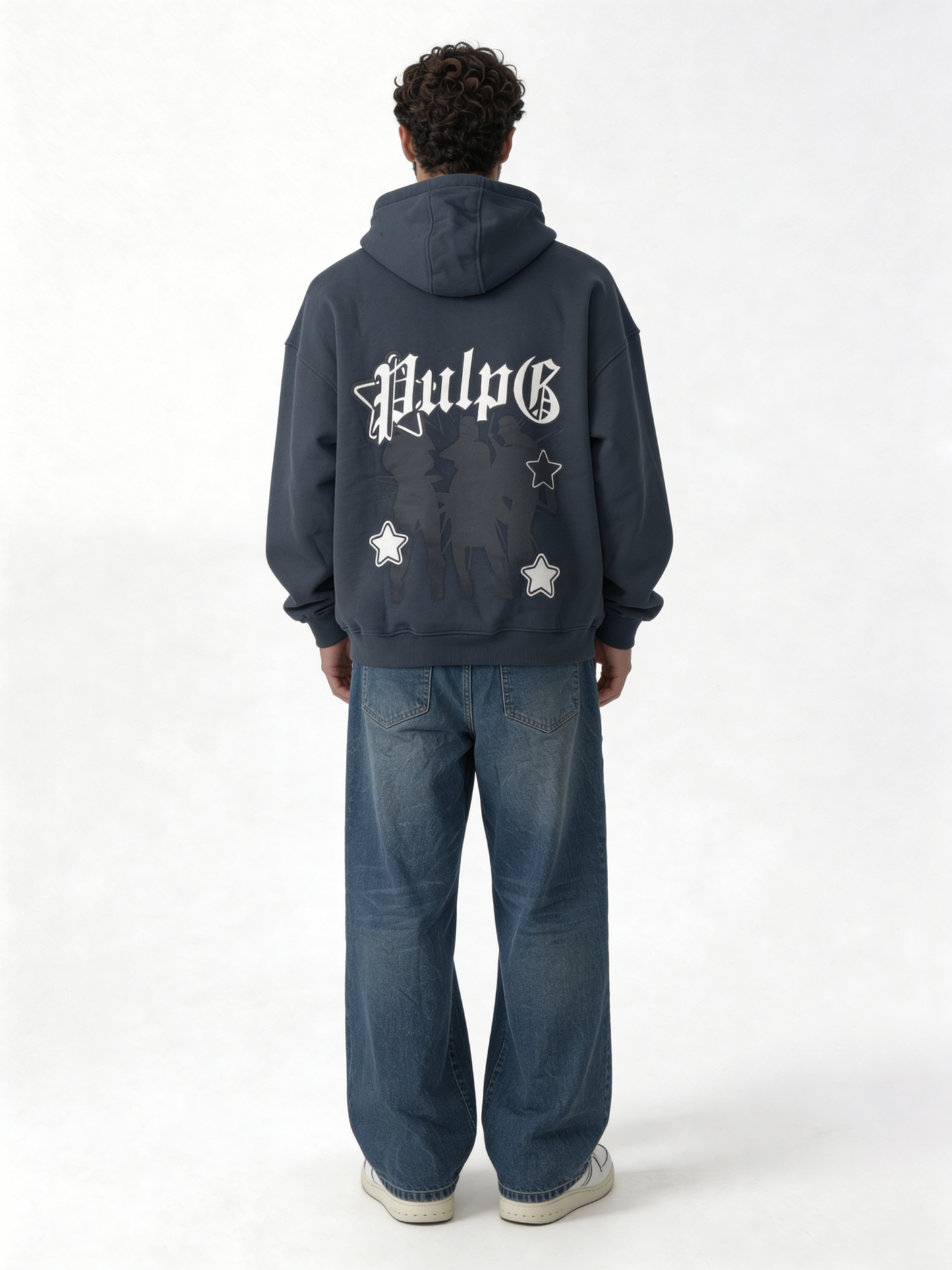 Star Graphic Hoodie Cotton Oversized Fit - pulp