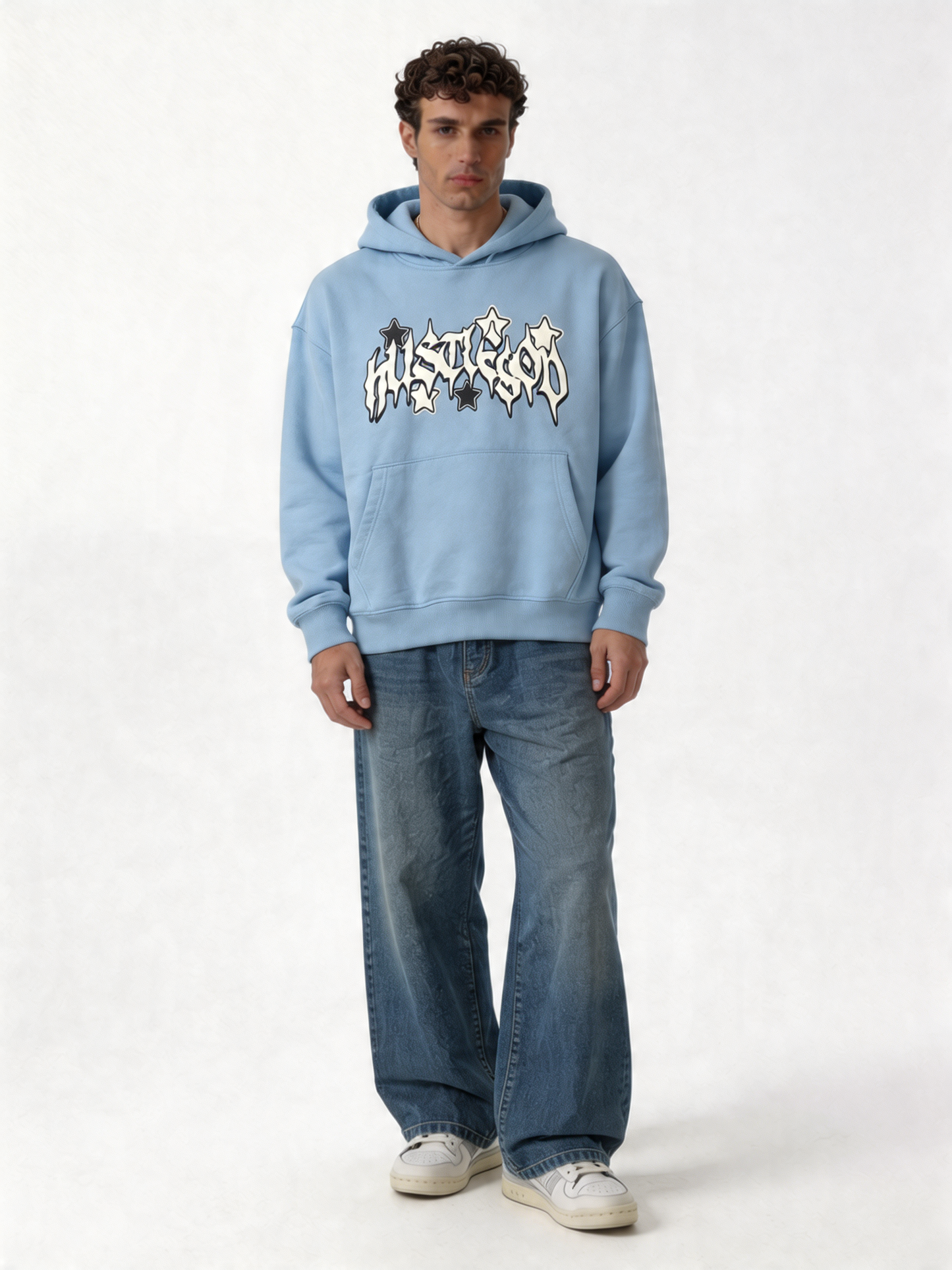 Star Graphic Hoodie Cotton Oversized Fit - pulp