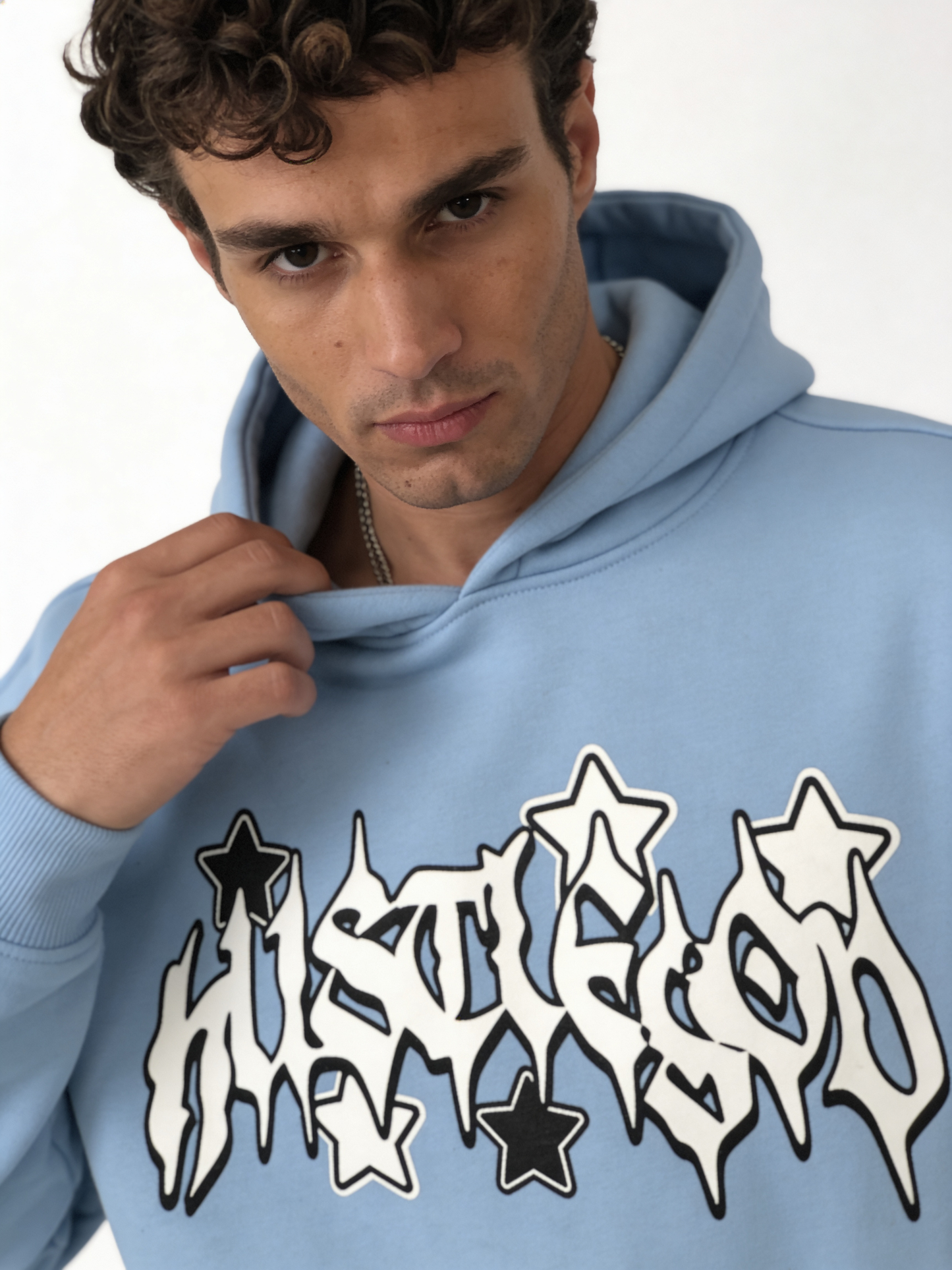 Star Graphic Hoodie Cotton Oversized Fit - pulp