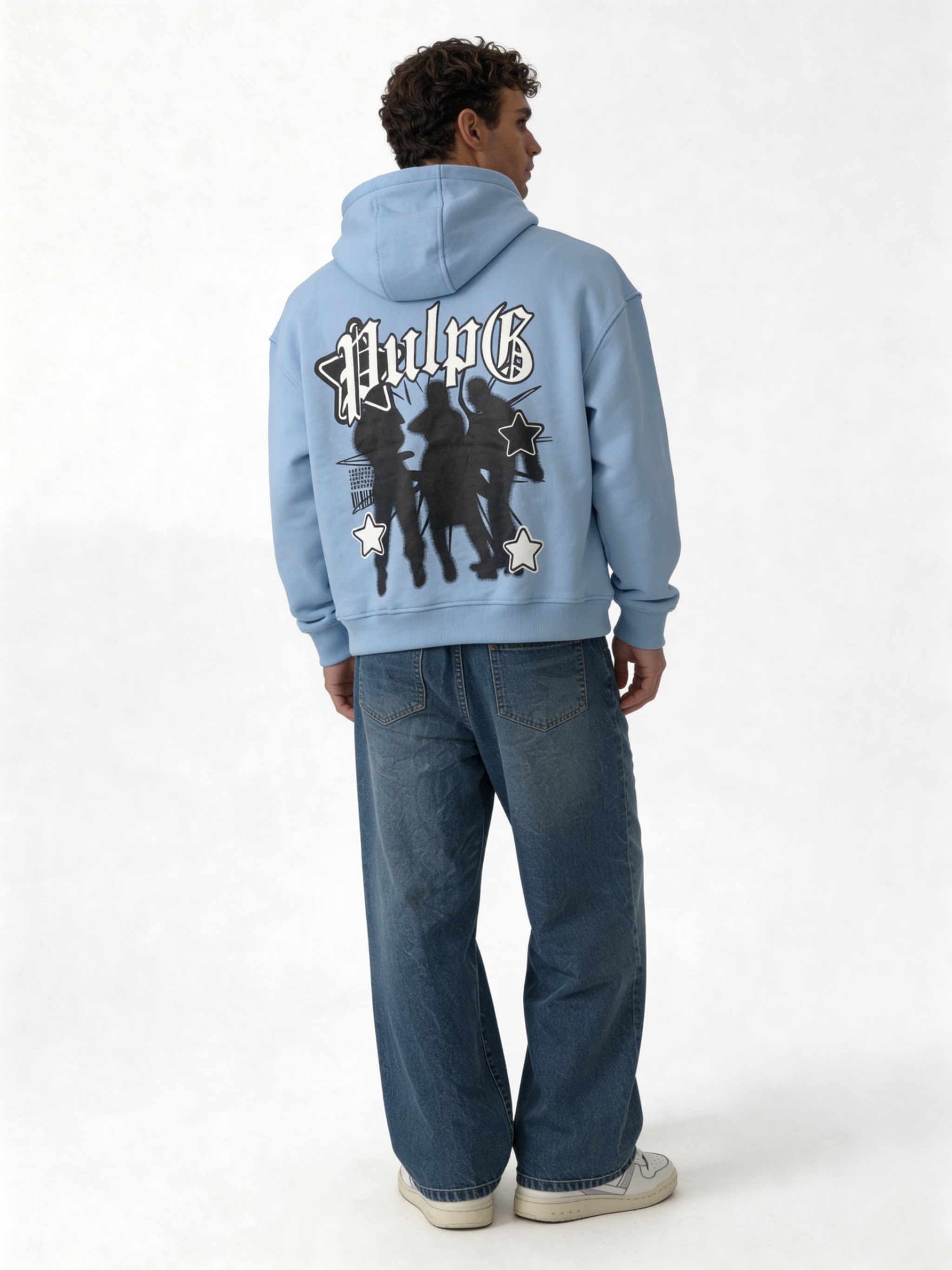 Star Graphic Hoodie Cotton Oversized Fit - pulp