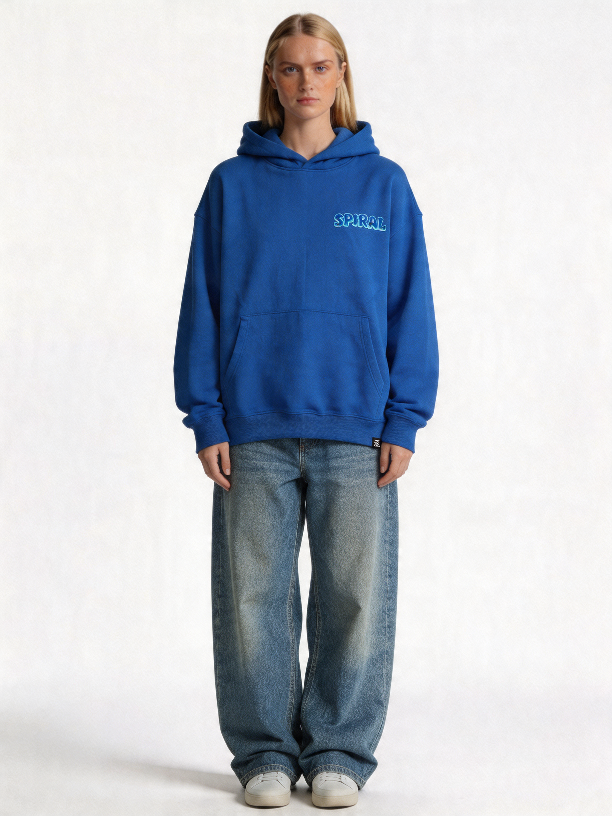 Back Print Hoodie Cotton Oversized Fit - Spiral