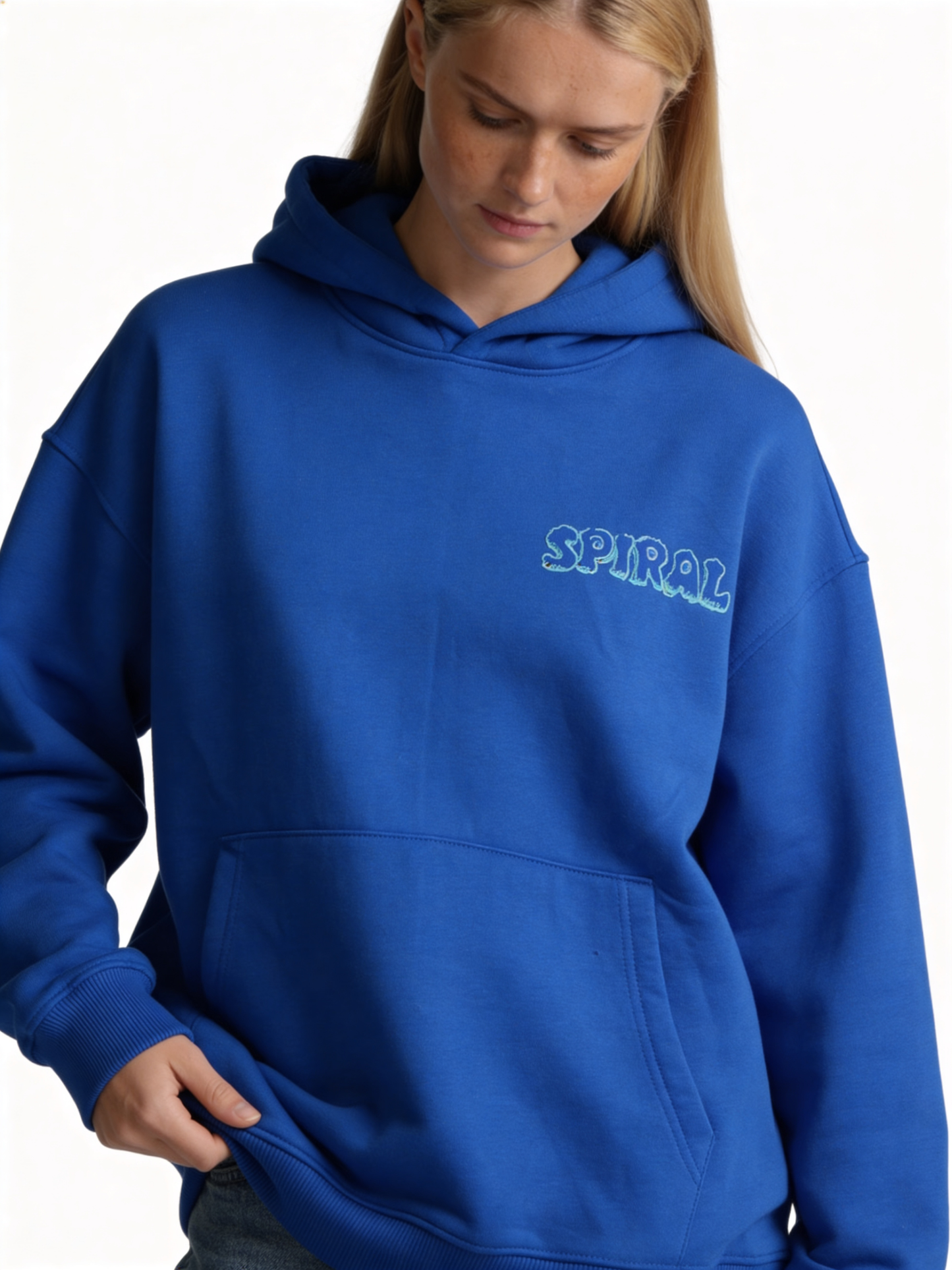 Back Print Hoodie Cotton Oversized Fit - Spiral