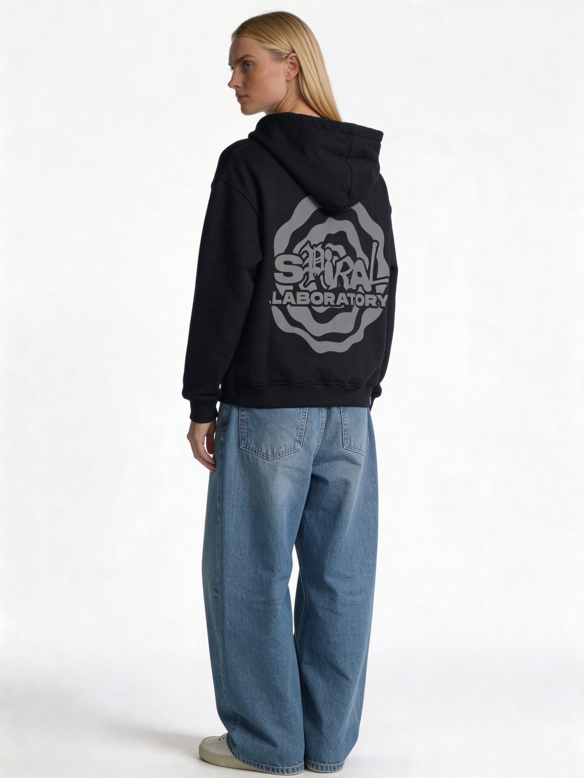 Logo Graphic Hoodie Cotton Relaxed Fit - Spiral