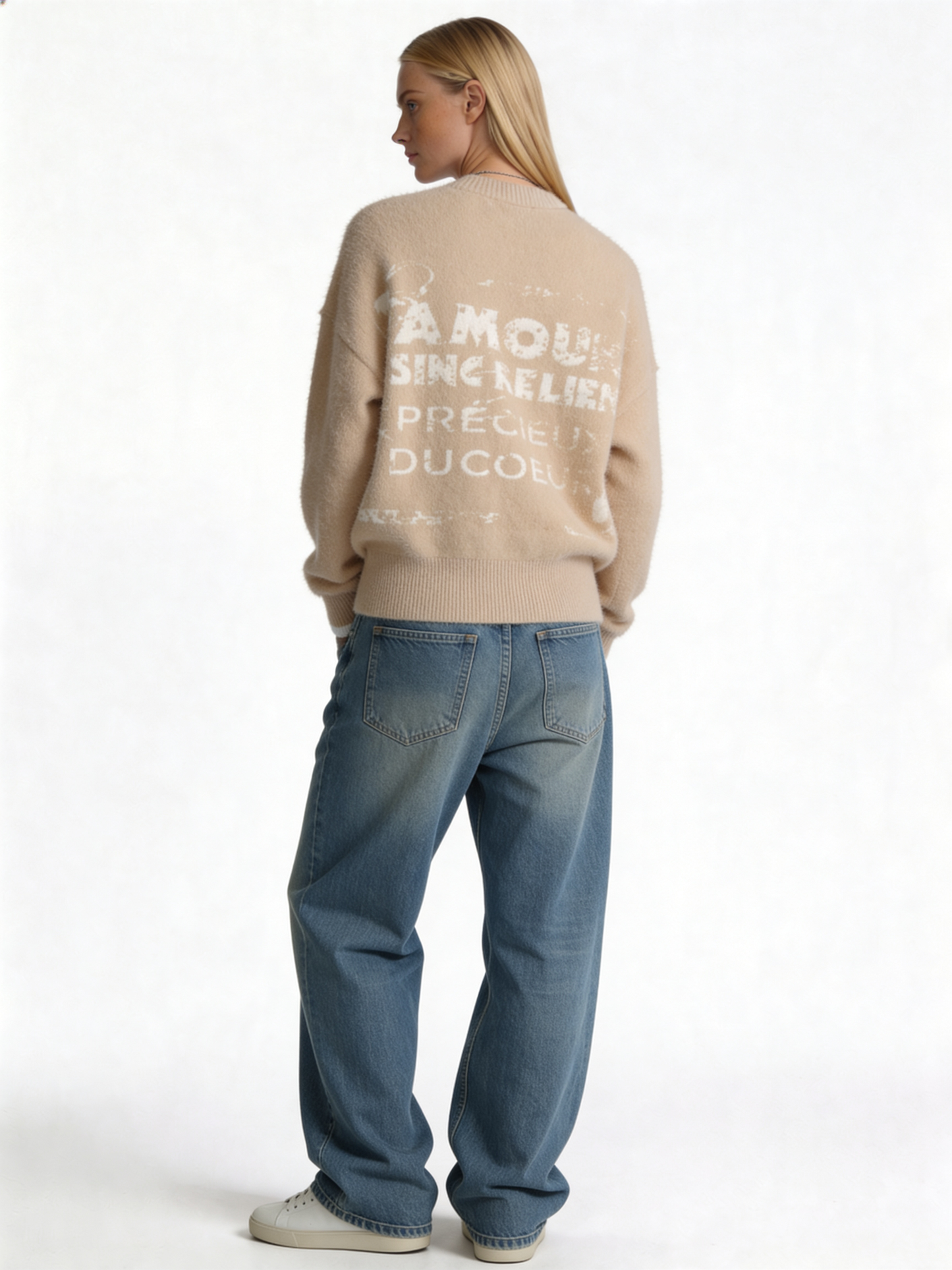 Logo Graphic Sweater Knit Oversized Fit - Zedzee