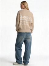 Logo Graphic Sweater Knit Oversized Fit - Zedzee