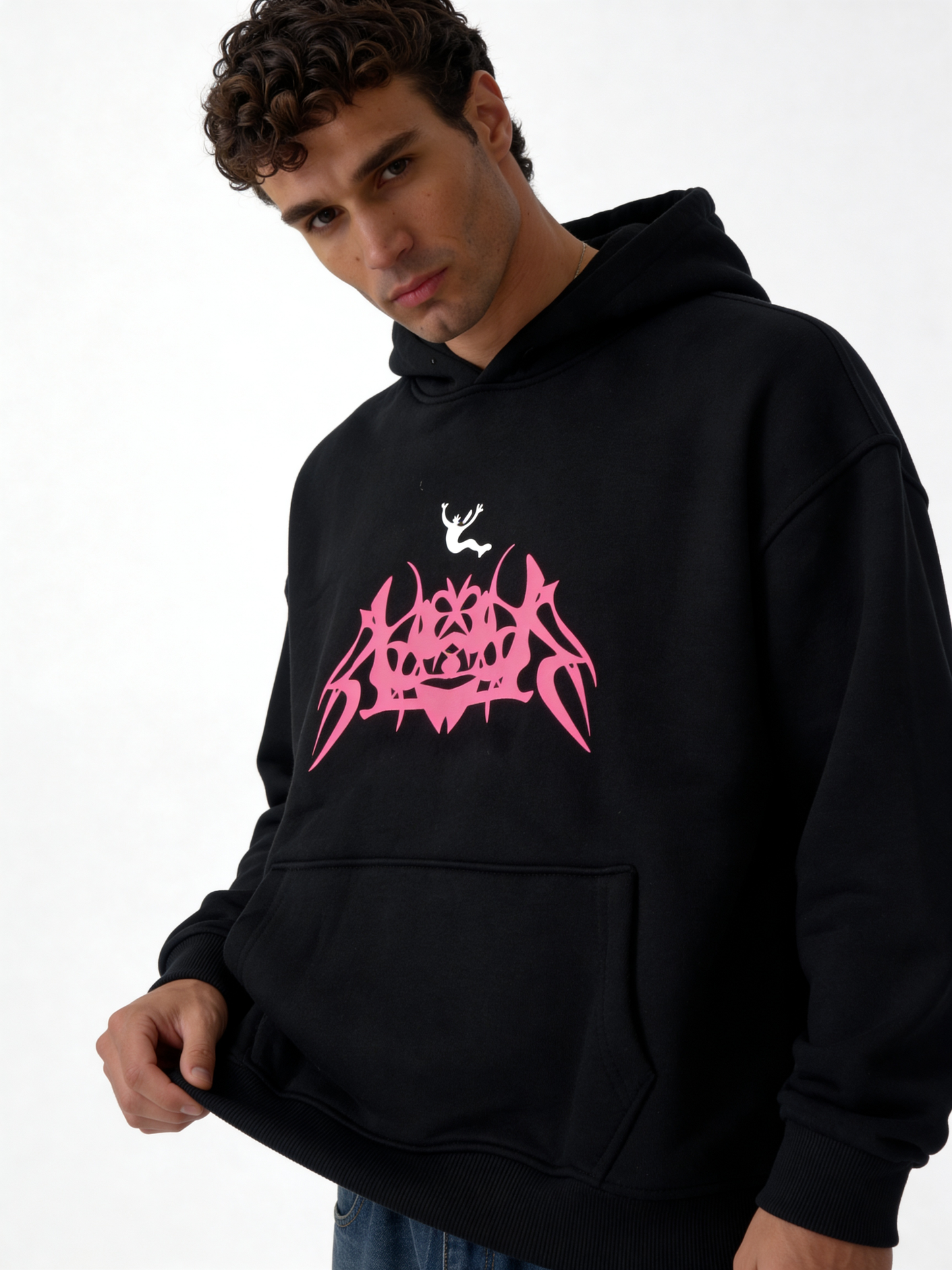 Abstract Graphic Hoodie Cotton Oversized Fit - pulp