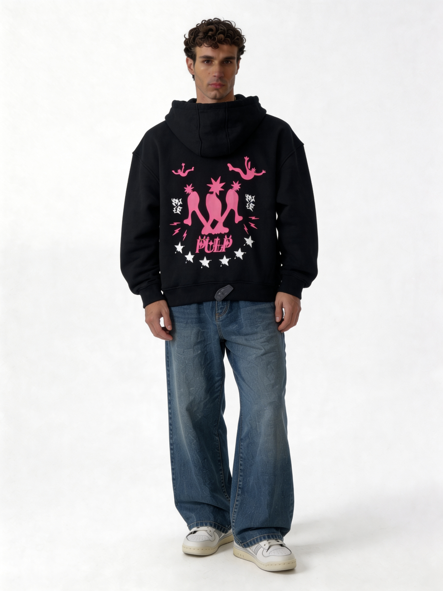 Abstract Graphic Hoodie Cotton Oversized Fit - pulp