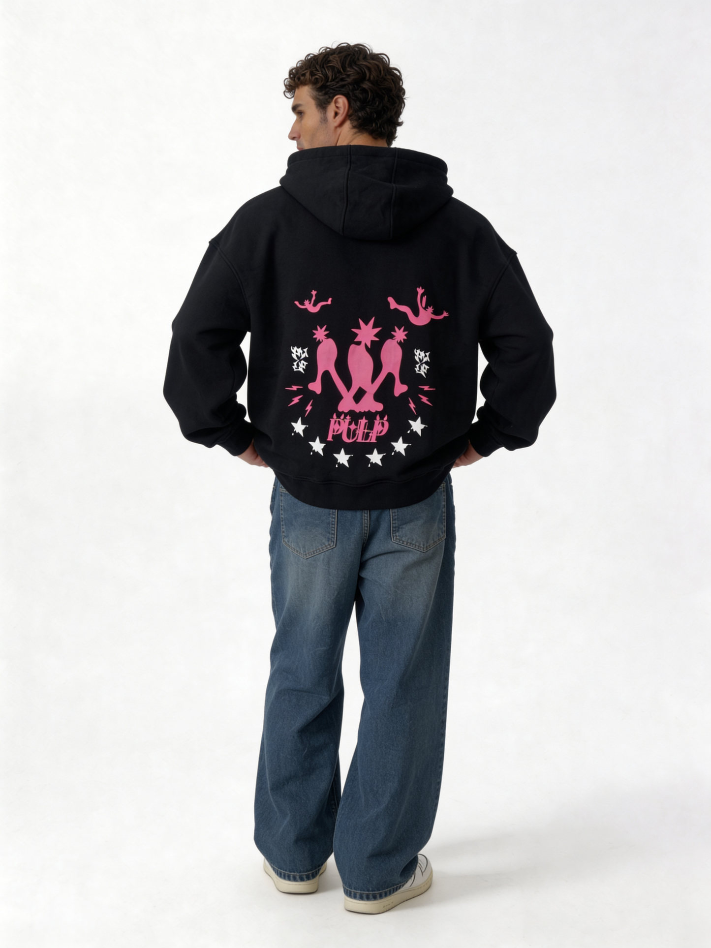 Abstract Graphic Hoodie Cotton Oversized Fit - pulp