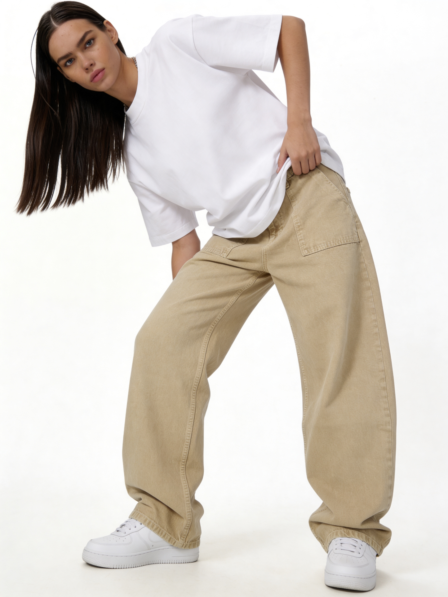 Utility Panel Pants Cotton Wide Leg Fit - Seven