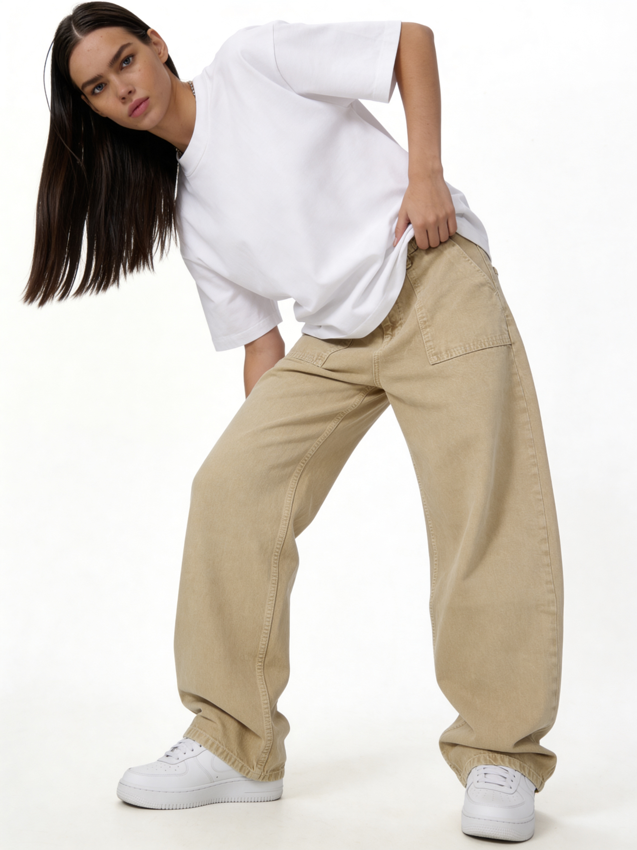 Utility Panel Pants Cotton Wide Leg Fit - Seven