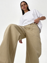 Utility Panel Pants Cotton Wide Leg Fit - Seven