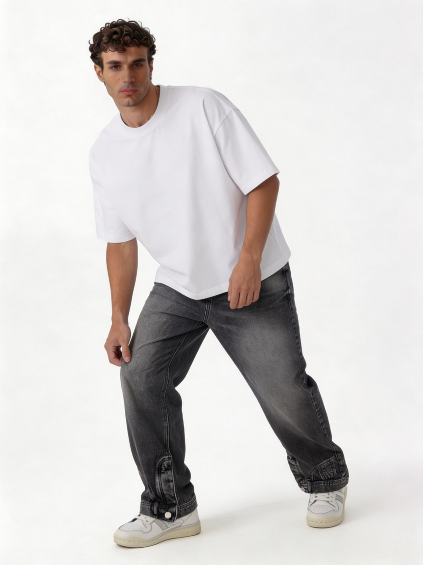 Panelled Washed Jeans Denim Relaxed Fit - seven