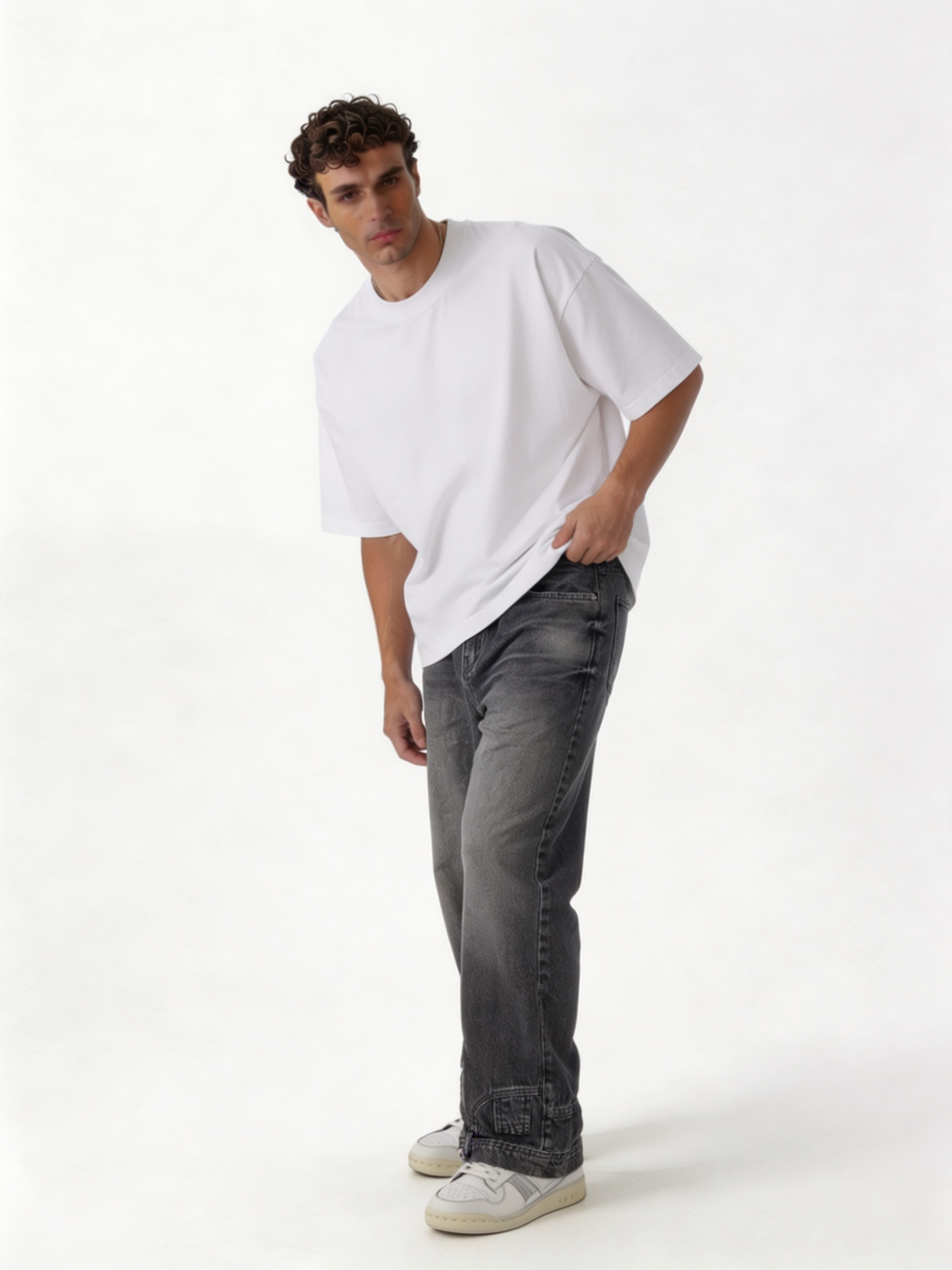 Panelled Washed Jeans Denim Relaxed Fit - seven