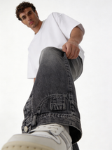 Panelled Washed Jeans Denim Relaxed Fit - seven