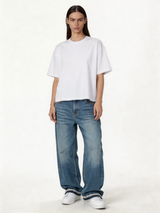 Raw Edge Jeans Denim Straight Leg Fit - seven