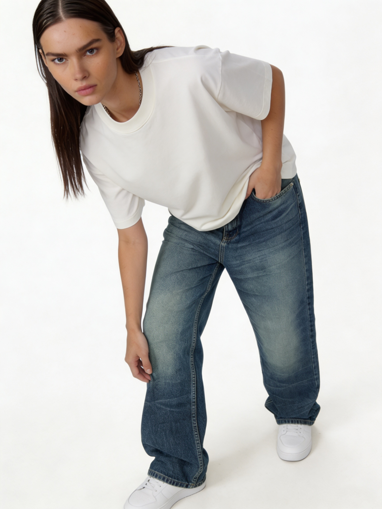 Cargo Pocket Jeans Denim Relaxed Fit - seven