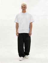 Logo Graphic Sweatpants Cotton Blend Baggy Fit - kyova