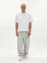 Logo Graphic Sweatpants Cotton Blend Baggy Fit - kyova