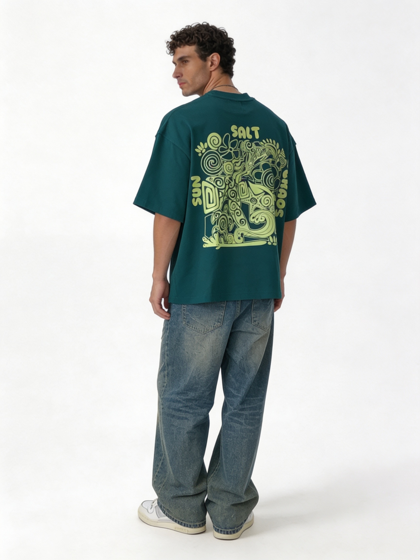 Logo Graphic T-Shirt Cotton Oversized Fit - tharwa